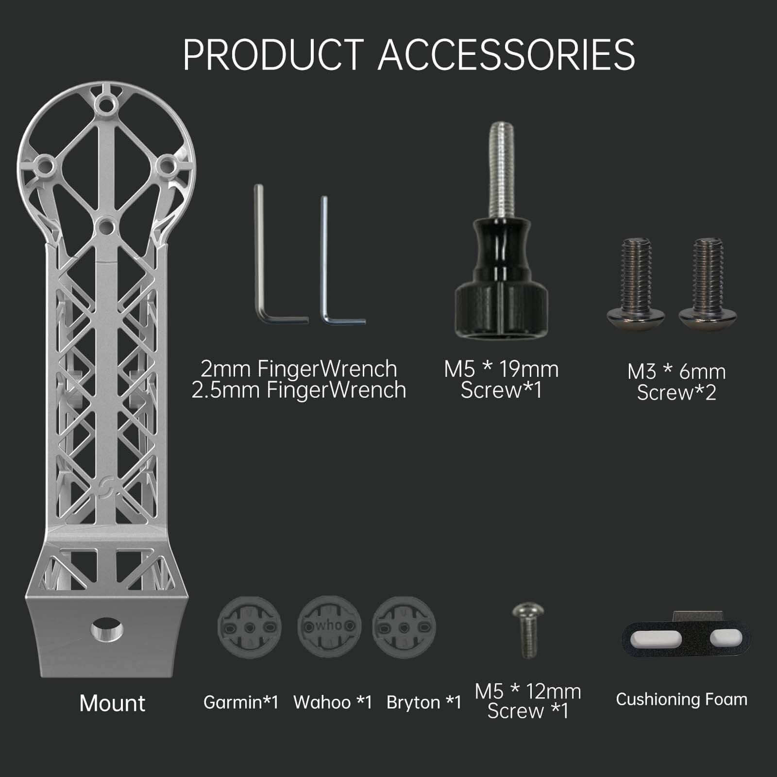 3D-Printed Titanium Bike Computer Mount for Colnago Integrated Handlebars, Ultra-Light, High Strength, Fully Hollowed Design, 1Pcs